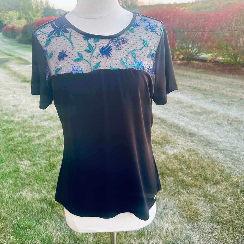 Calvin Klein Embroidered Panel Top